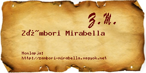 Zámbori Mirabella névjegykártya